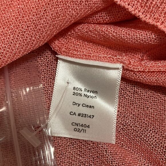 Talbots NWOT Pink Lightweight Cardigan with Button Front & 3/4 Sleeve. Size XS - Picture 5 of 6